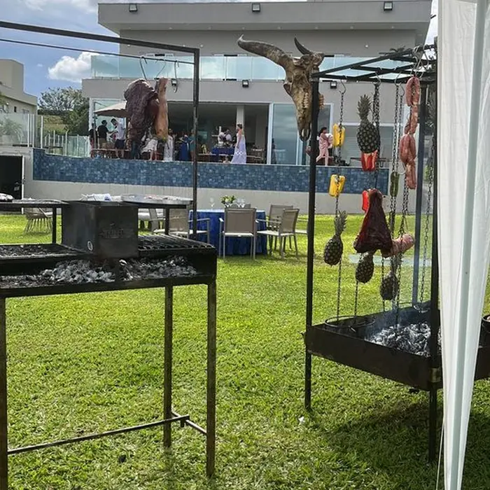 Estrutura móvel montada em evento